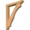 Ekena Millwork Balboa Slat Smooth Bracket w/ Offset Brace, Western Red Cedar, 5 1/2"W x 34"D x 42"H BKT0604X34X42BOA06SWR - alternate 1